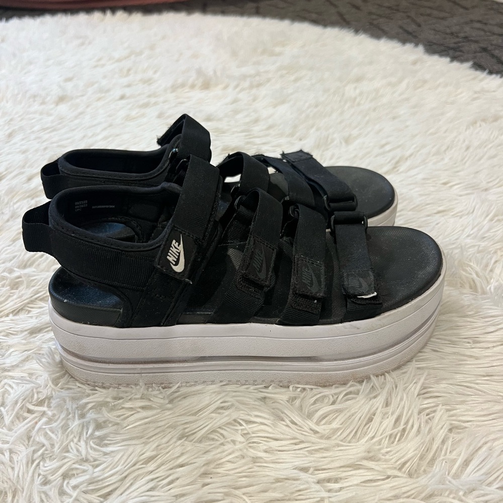 Nike Women's Black Platform Sandals